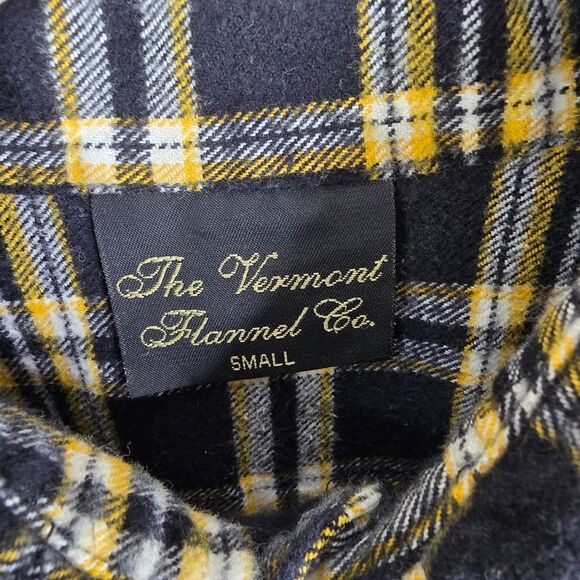 The Vermont Flannel Co Mens Long Sleeve Plaid Cotton 2 Pocket Flannel Small - Picture 4 of 6